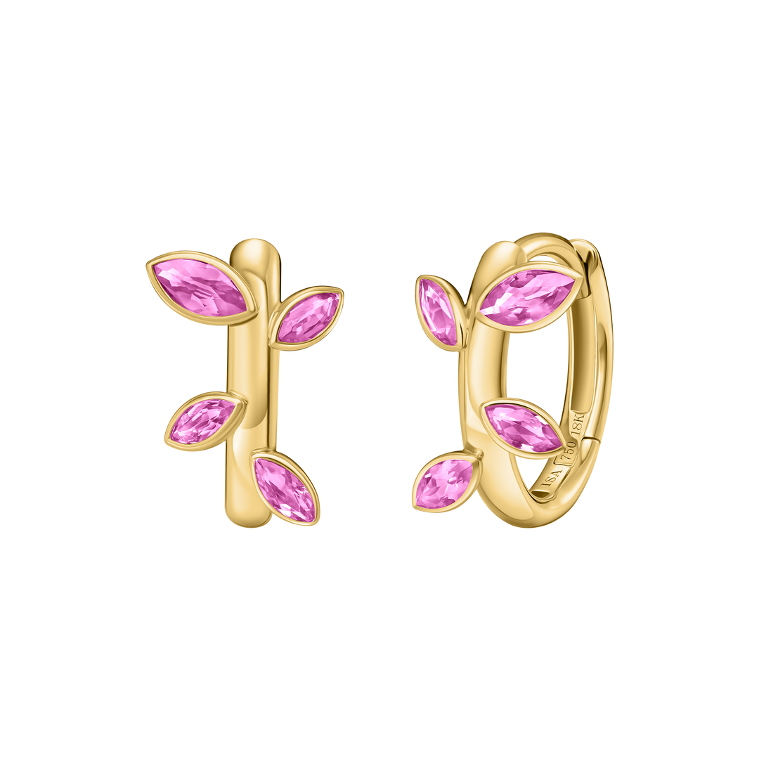 Jasmine Vine Huggie Hoops