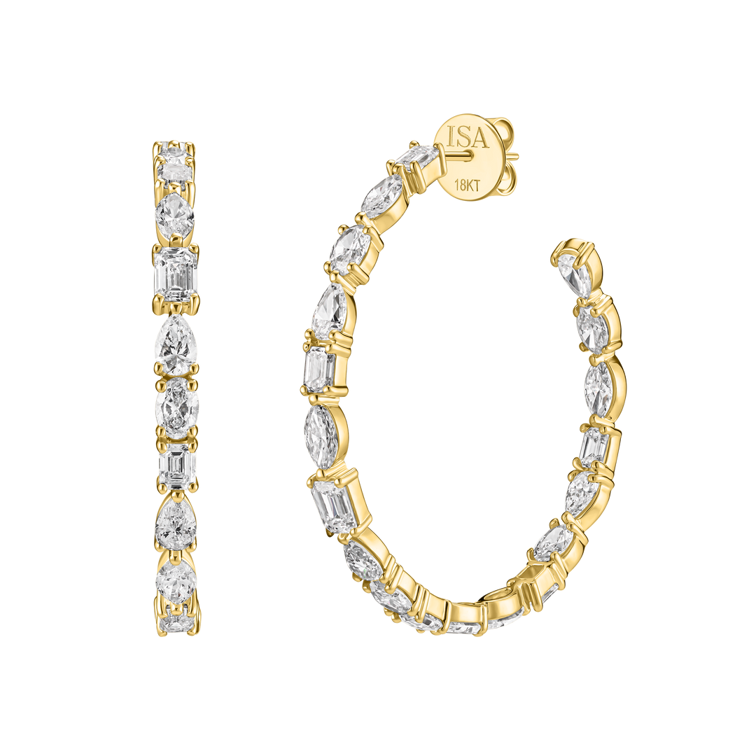 Large Multishape Diamond Hoops