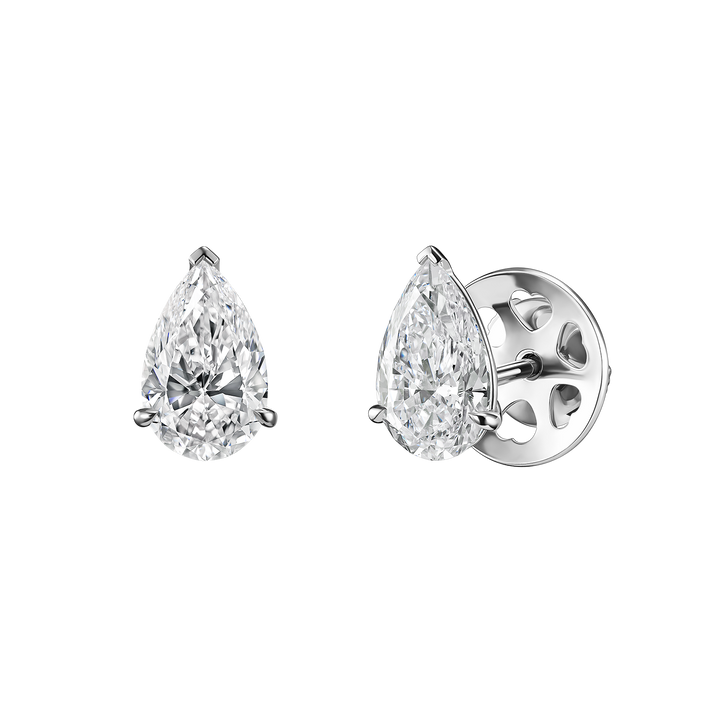 Large Pear Diamond Studs