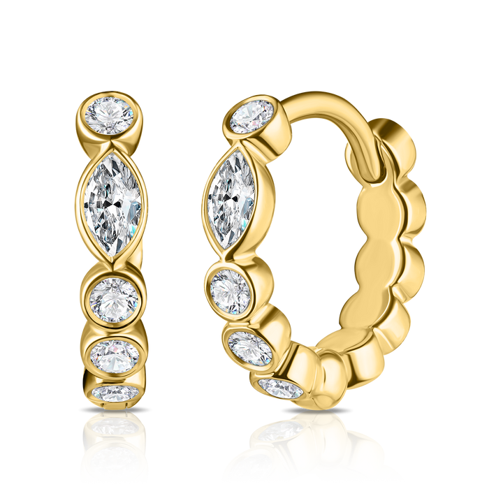 Lily Huggie Hoops