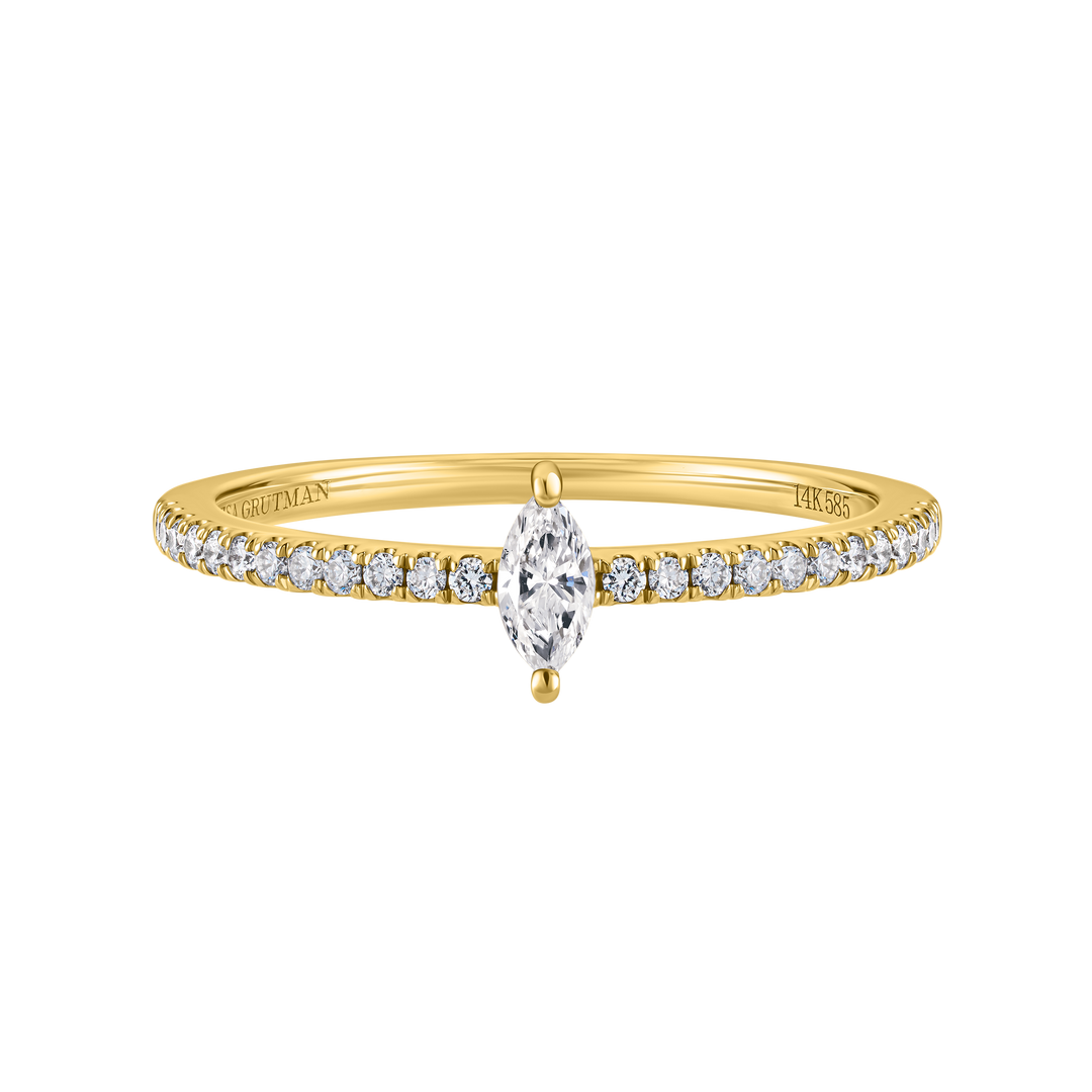 Marquise Diamond Pave Ring