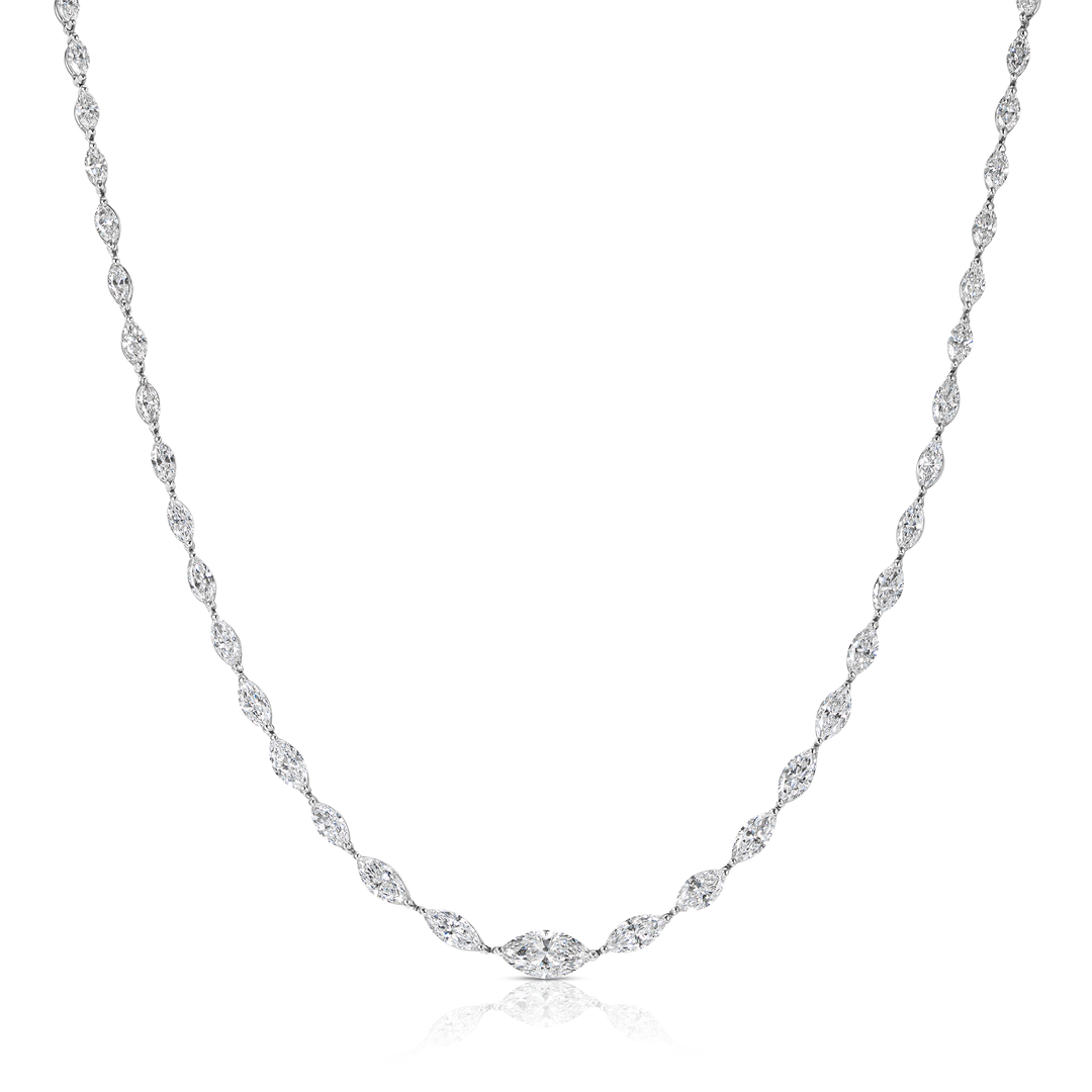 Marquise Diamond Tennis Necklace