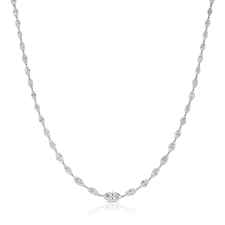 Marquise Diamond Tennis Necklace
