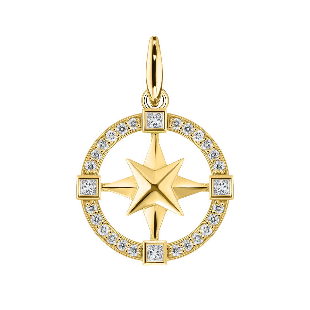 Mini Diamond Compass Pendant