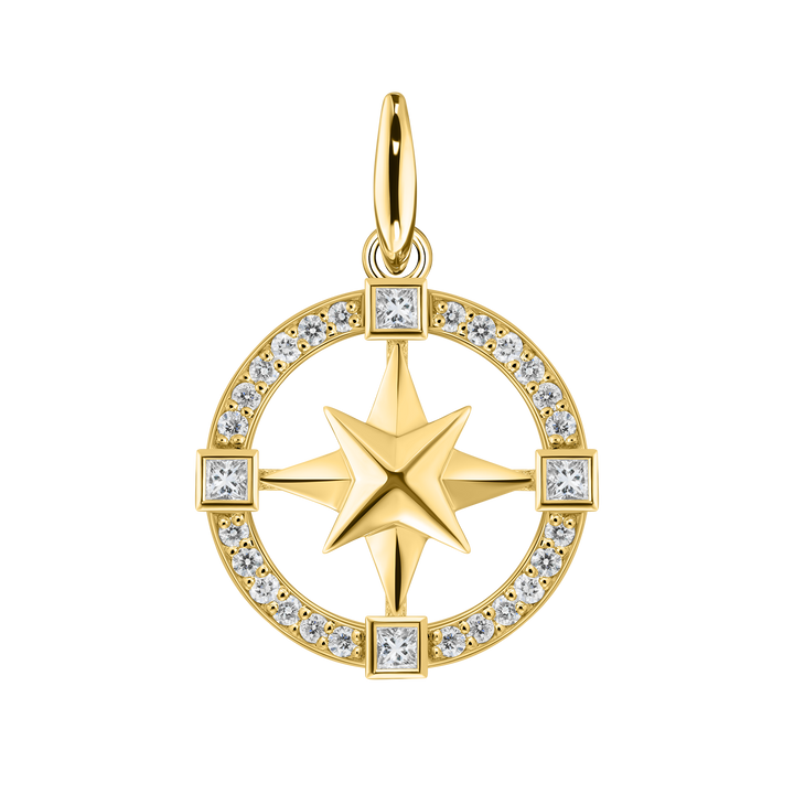 Mini Diamond Compass Pendant