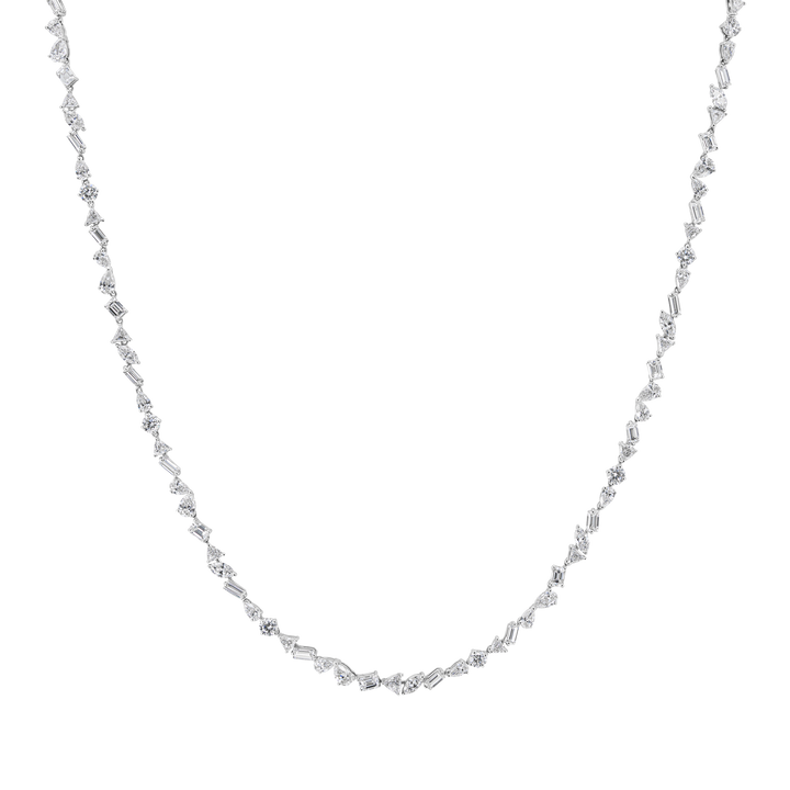Mini Multishape Diamond Tennis Necklace