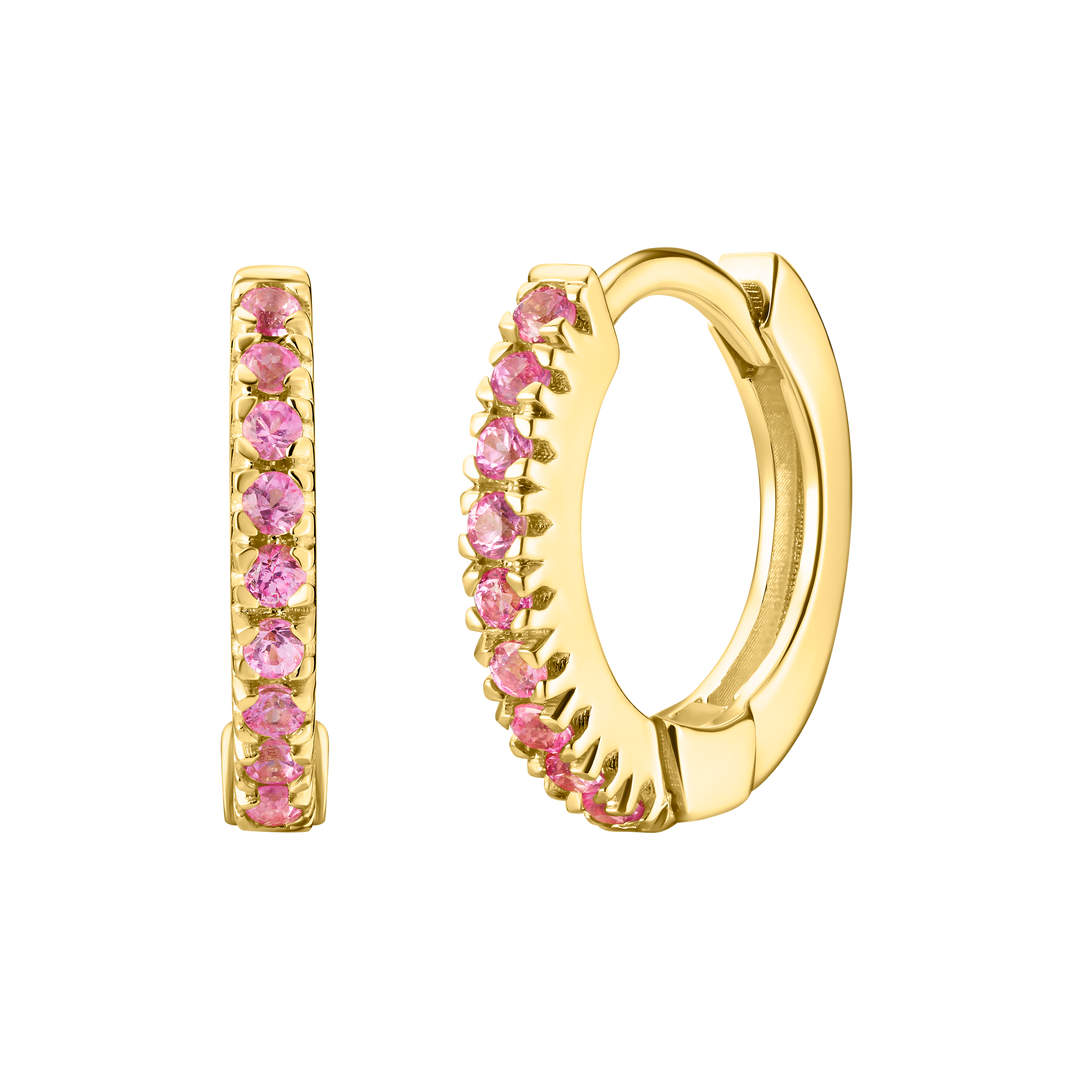 Mini Pave Huggie Hoops