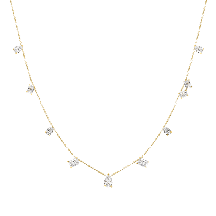 Multishape Floating Diamond Necklace