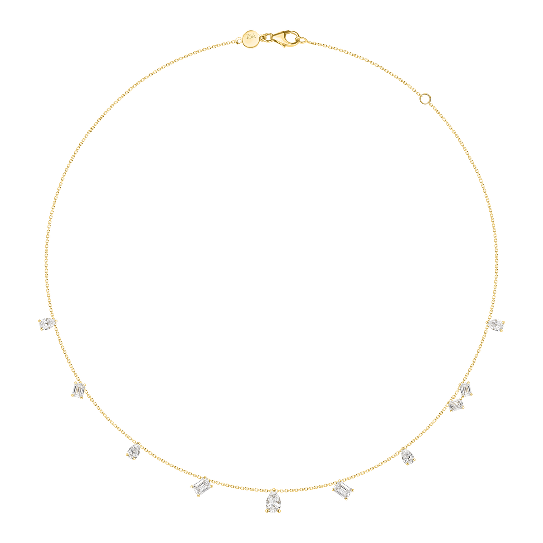 Multishape Floating Diamond Necklace