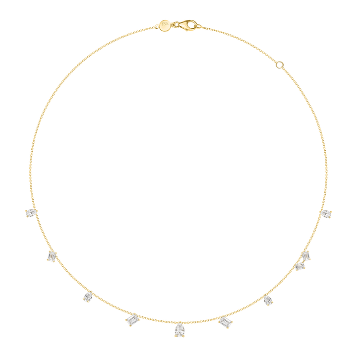 Multishape Floating Diamond Necklace