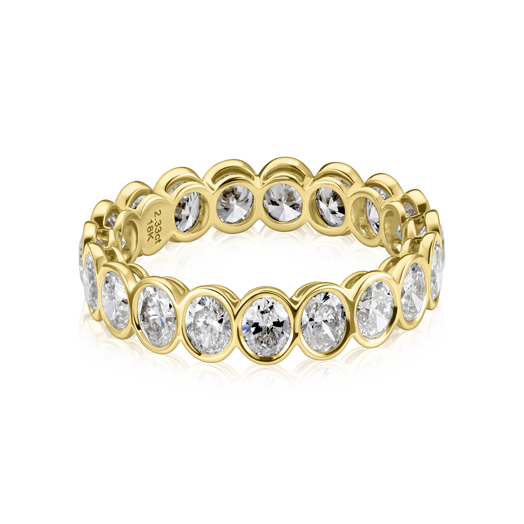 Oval Diamond Bezel Eternity Band