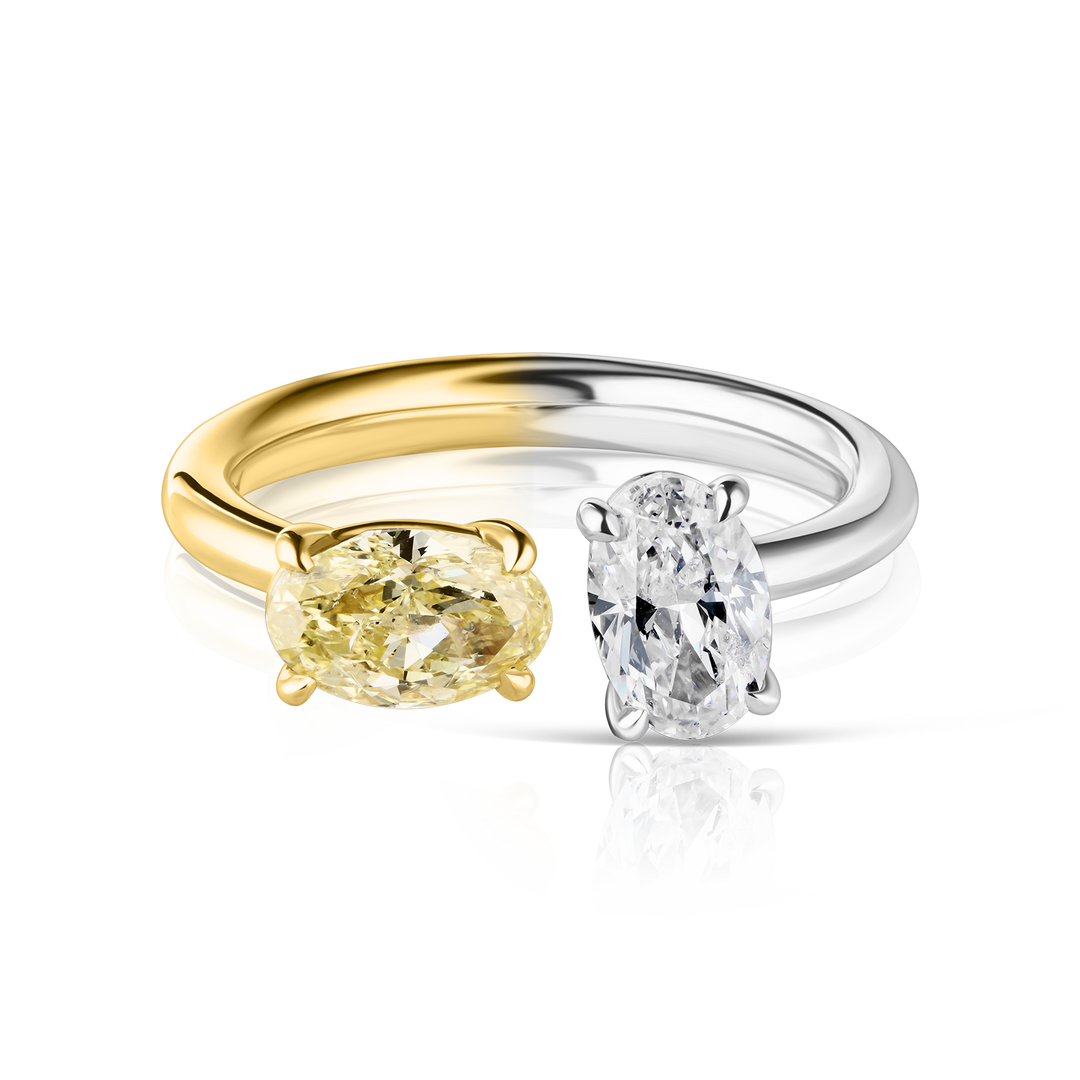 Oval Toi et Moi Ring