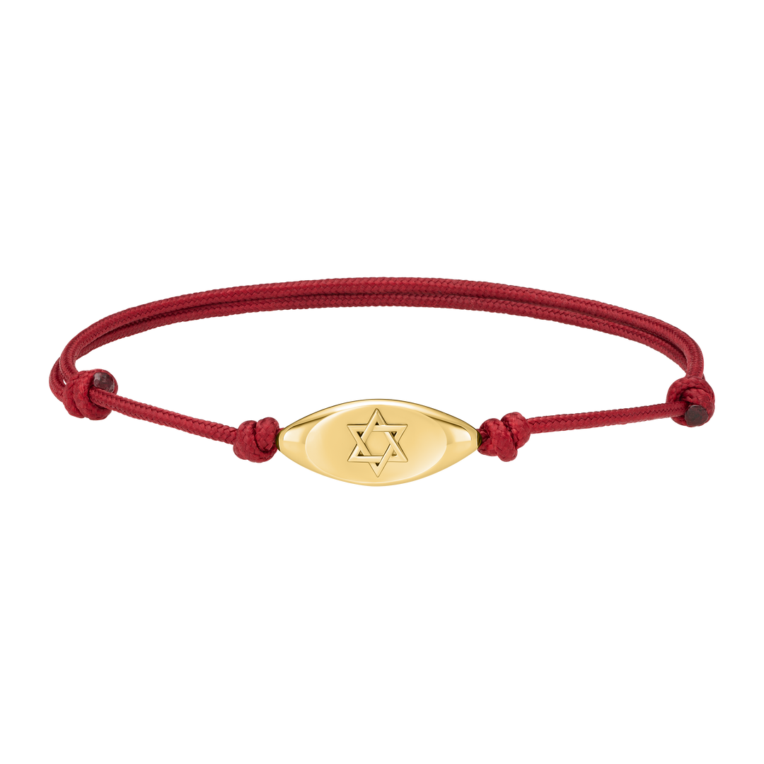 Star Of David Cord Bracelet