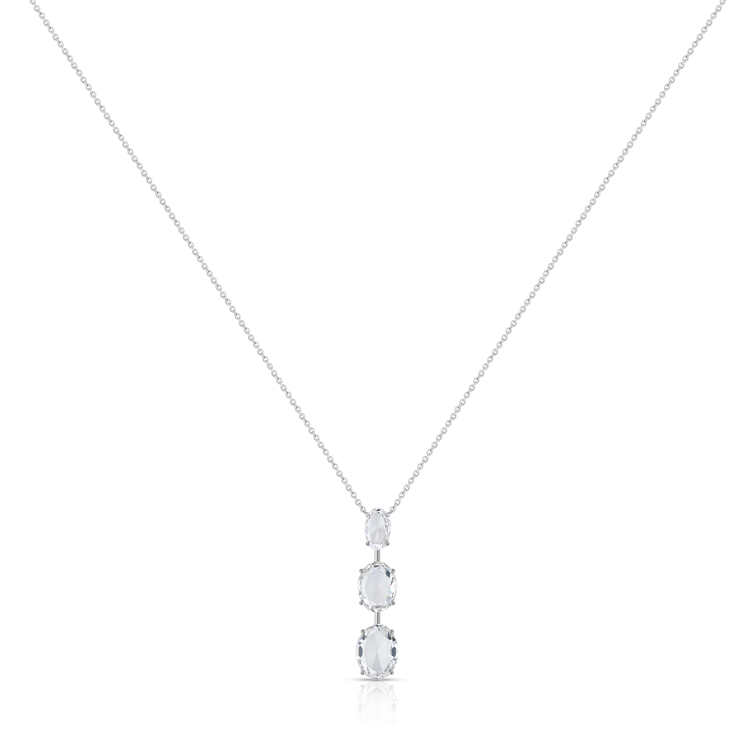 Three Tier Oval Drop Necklace