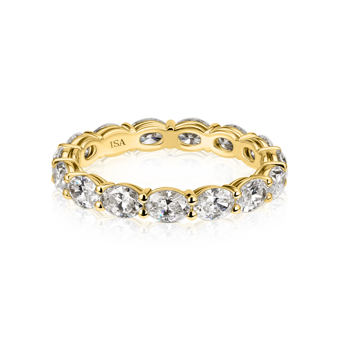 Horizontal Oval Diamond Eternity Band