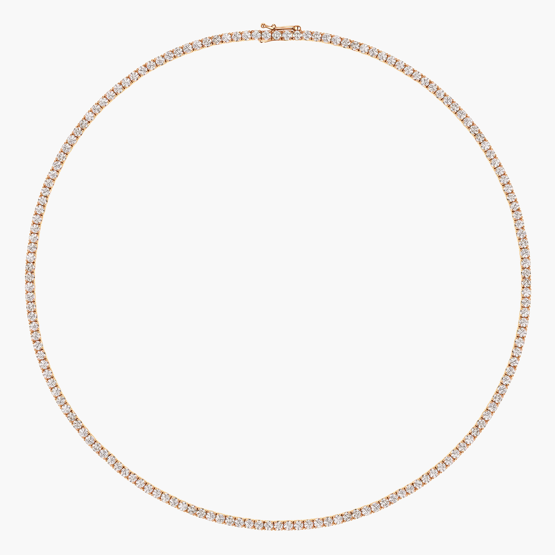 Large Diamond Tennis Necklace