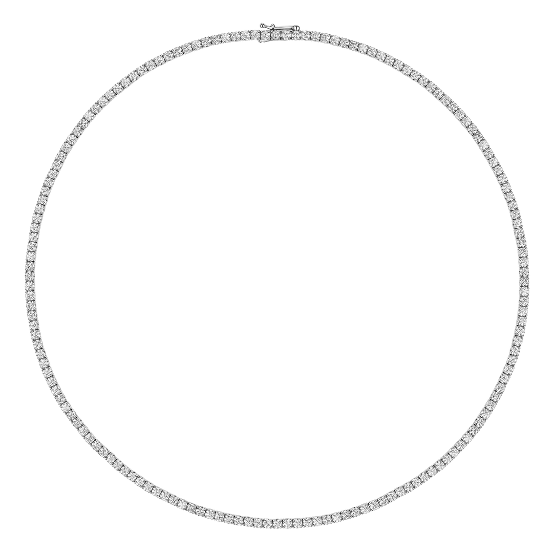 Large Diamond Tennis Necklace