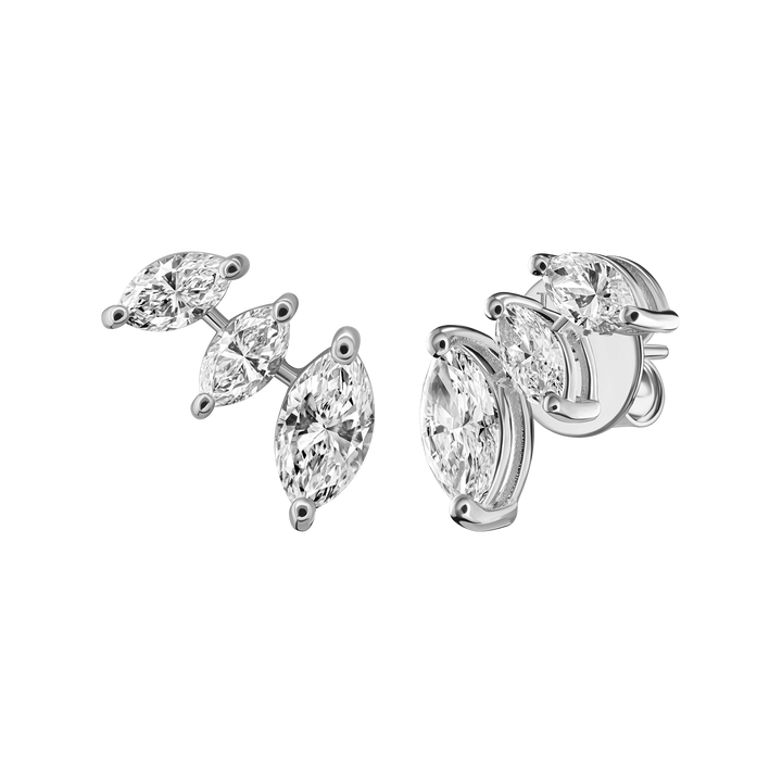 Marquise Cut Diamond Climber Studs