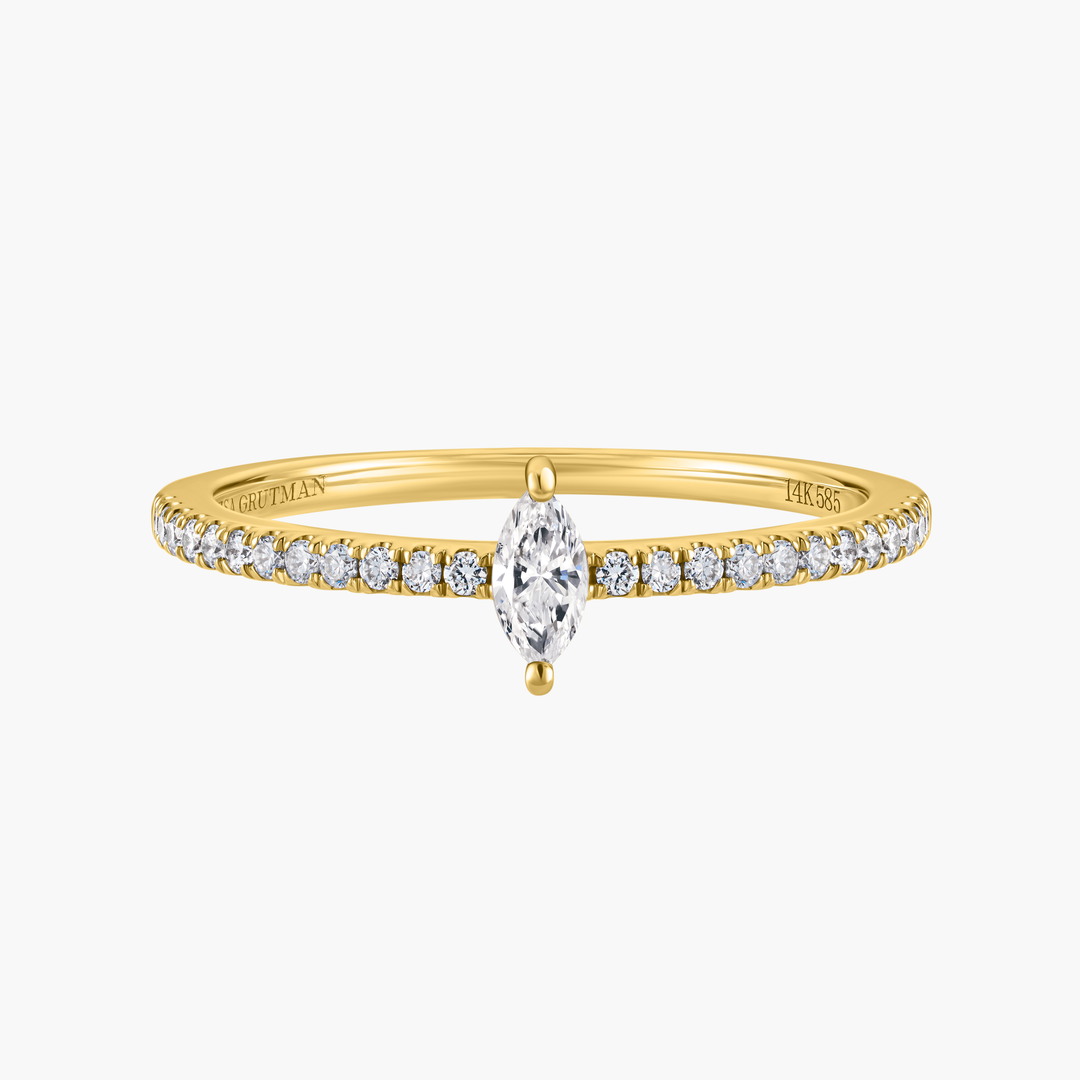 Marquise Diamond Pave Ring