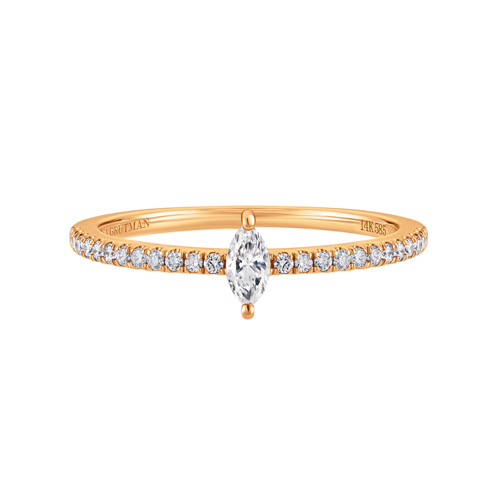 Marquise Diamond Pave Ring