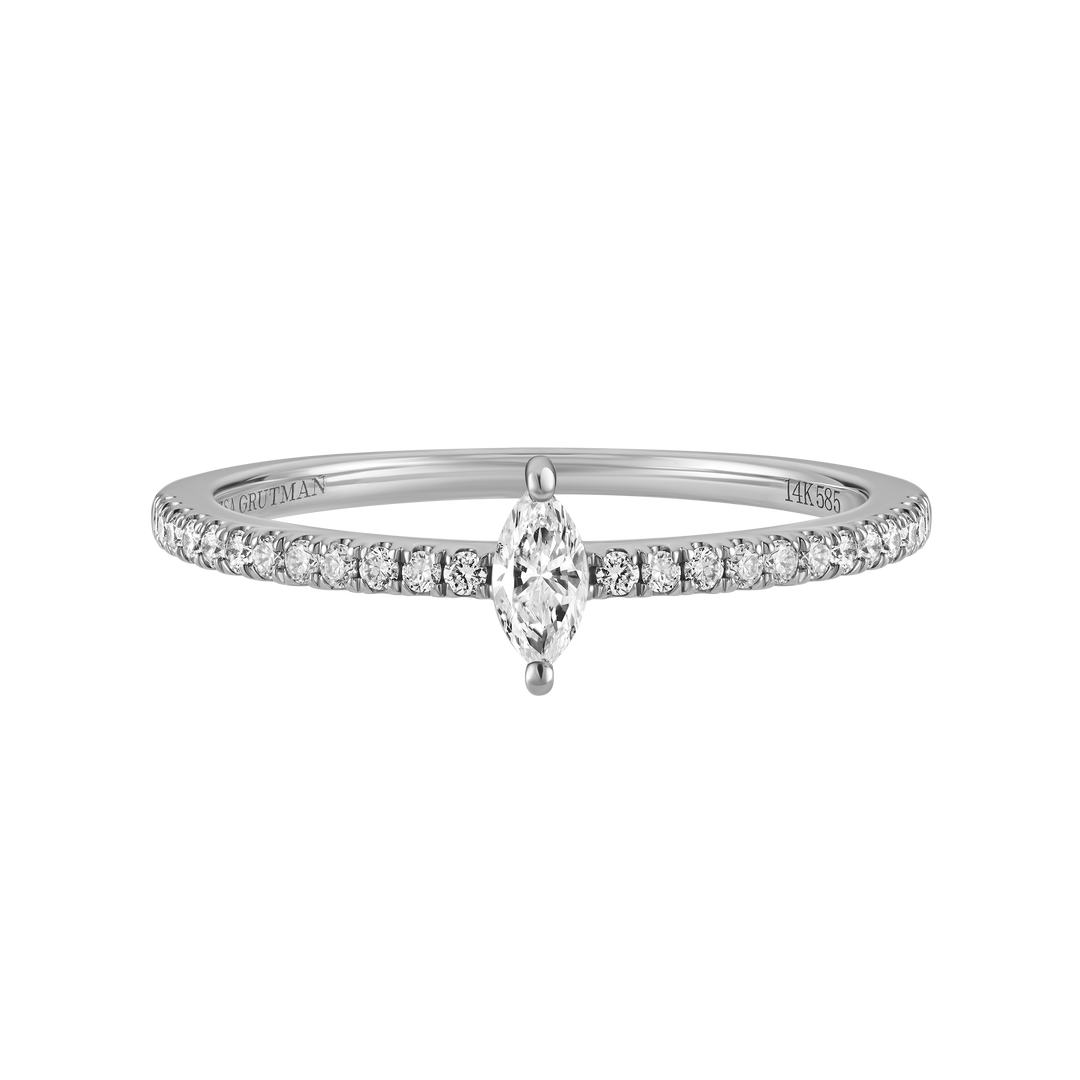 Marquise Diamond Pave Ring