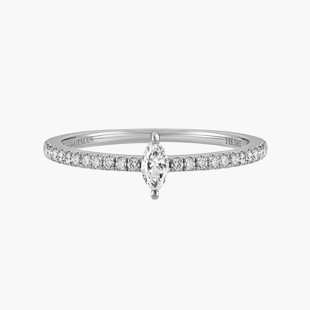 Marquise Diamond Pave Ring