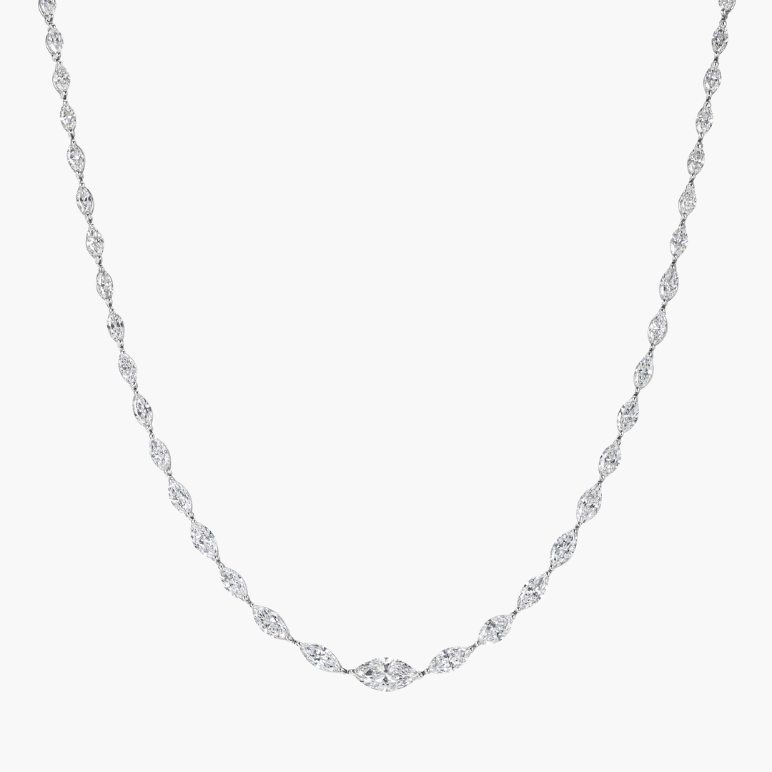 Marquise Diamond Tennis Necklace