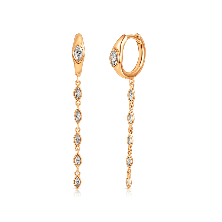 Marquise Drop Hoops