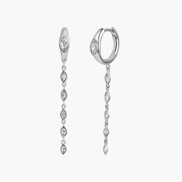Marquise Drop Hoops