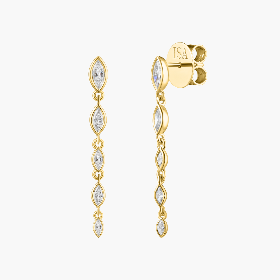 Marquise Drop Studs