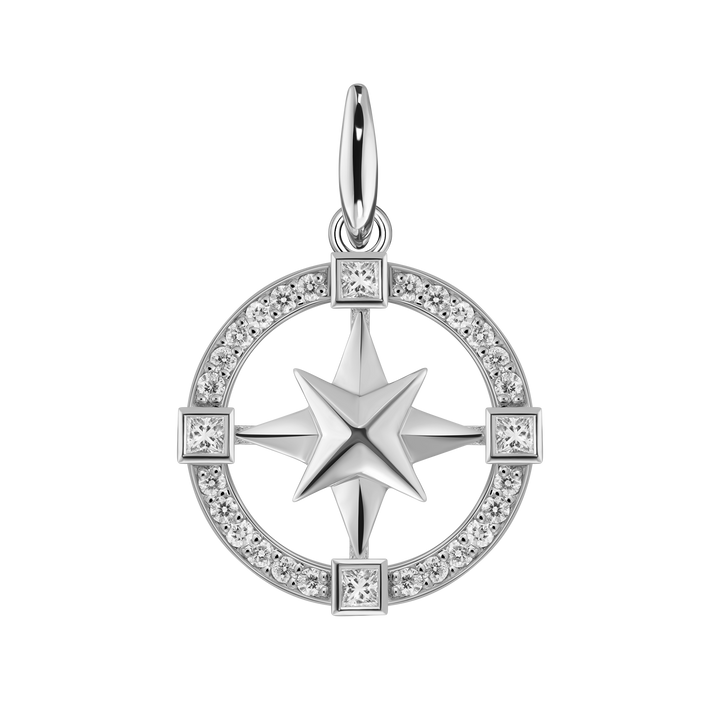 Mini Diamond Compass Pendant