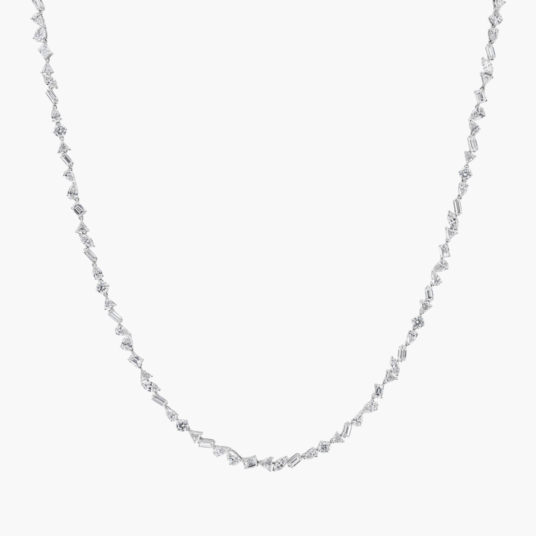 Mini Multishape Diamond Tennis Necklace