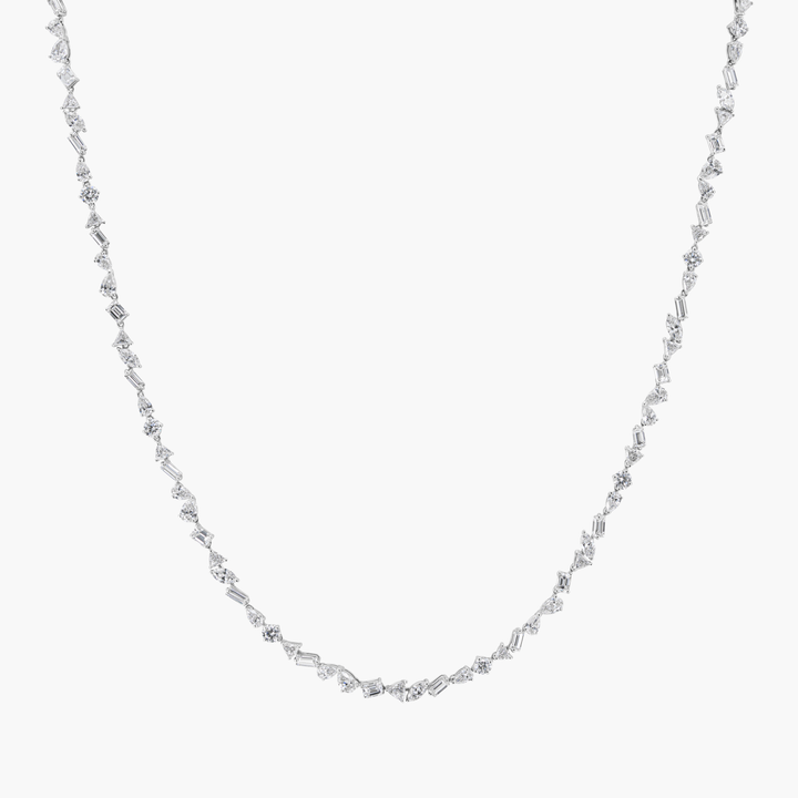 Mini Multishape Diamond Tennis Necklace
