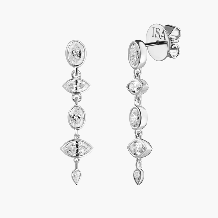 Multishape Bezel Drop Studs