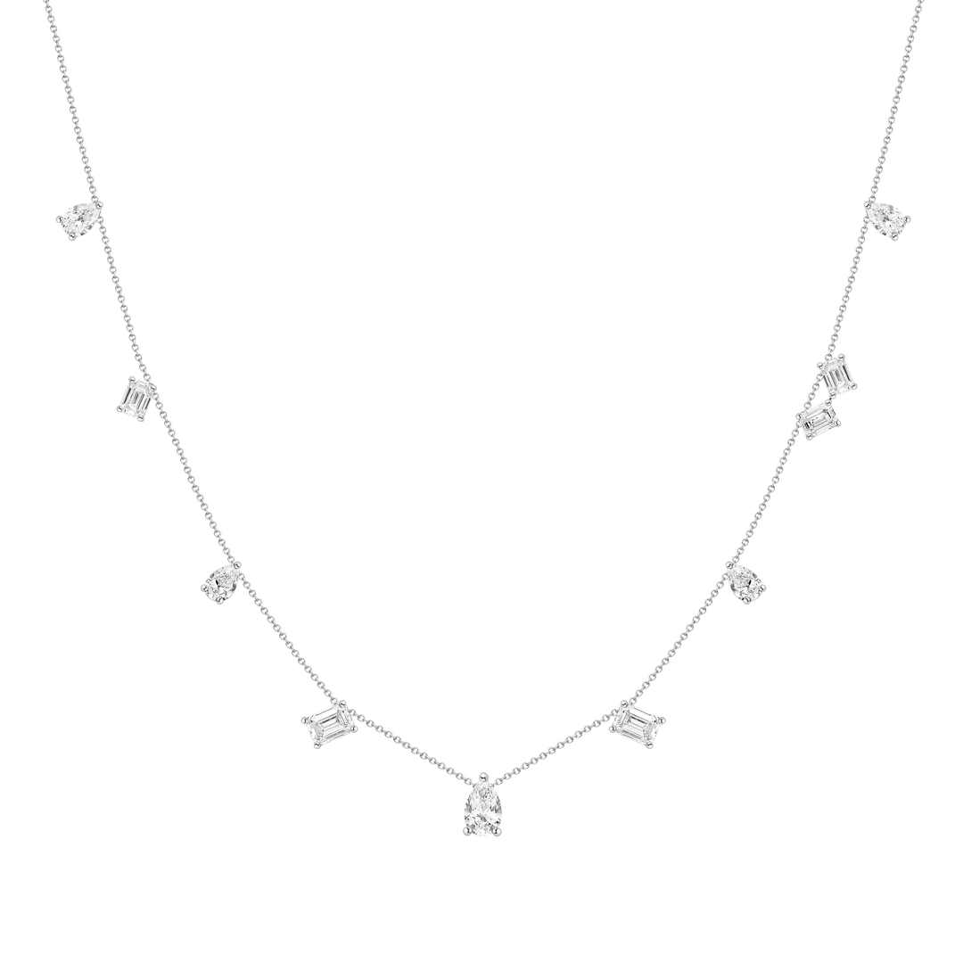 Multishape Floating Diamond Necklace