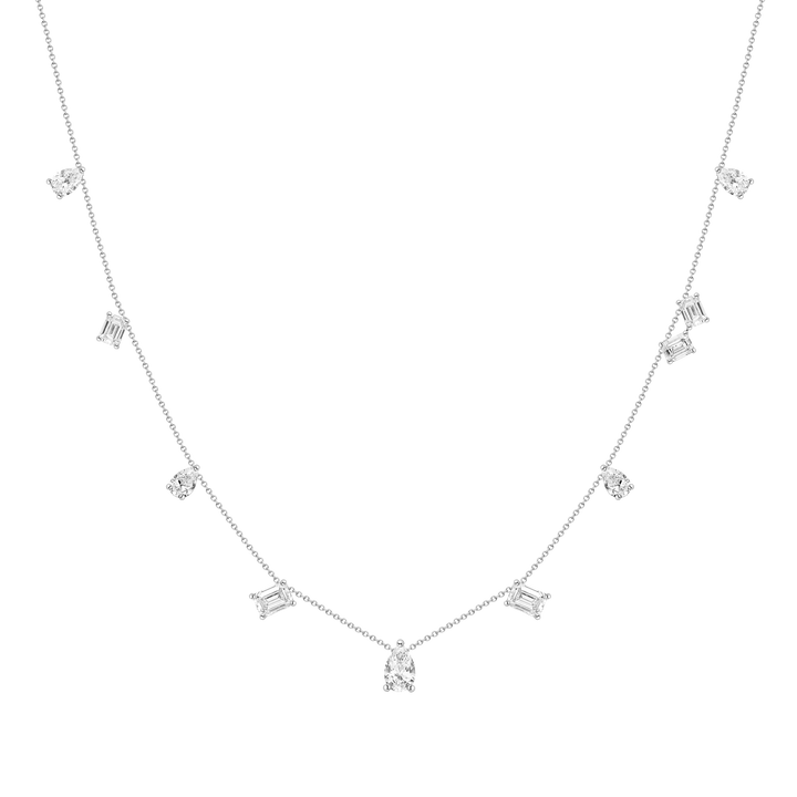 Multishape Floating Diamond Necklace