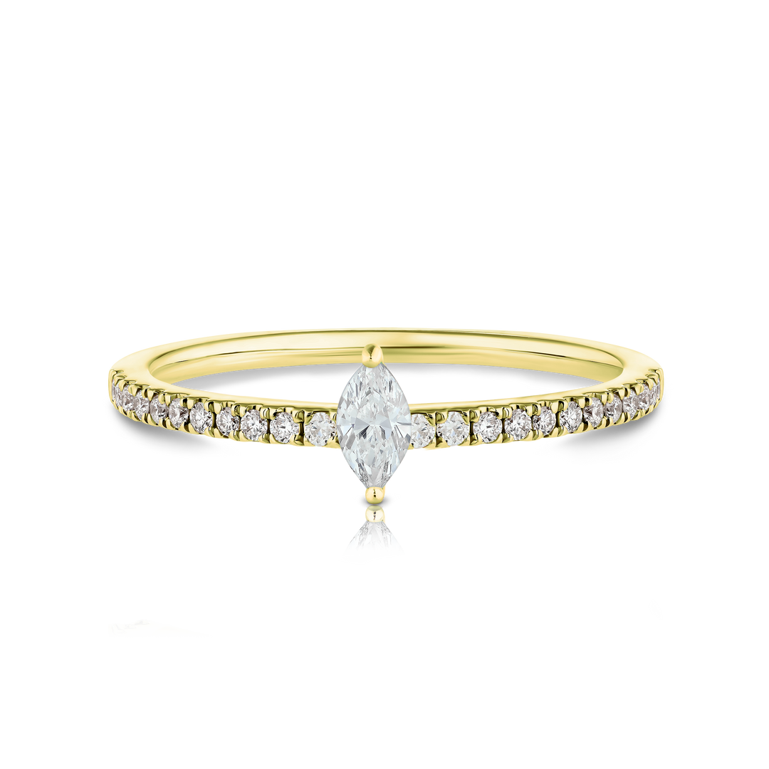 Marquise Diamond Pave Ring