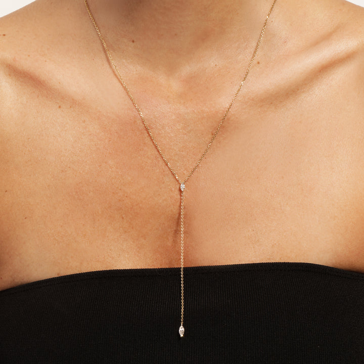 Marquise Lariat Necklace