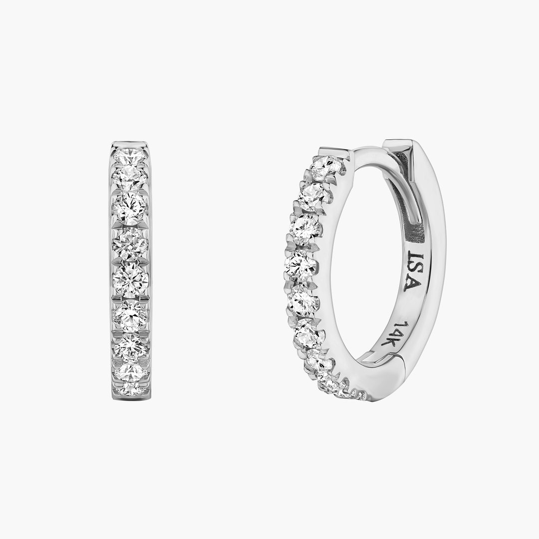 Mini Pave Huggie Hoops
