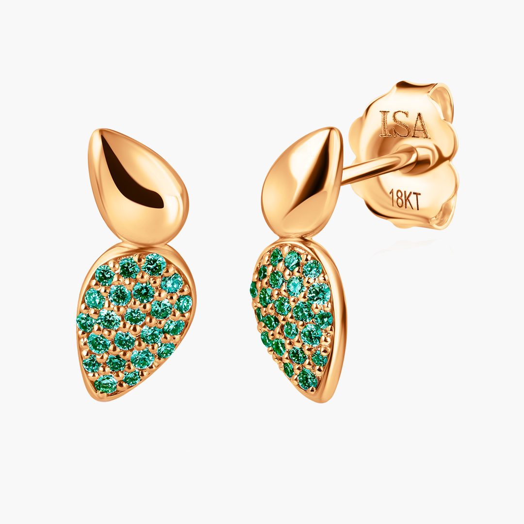 Point Drop Pave Studs