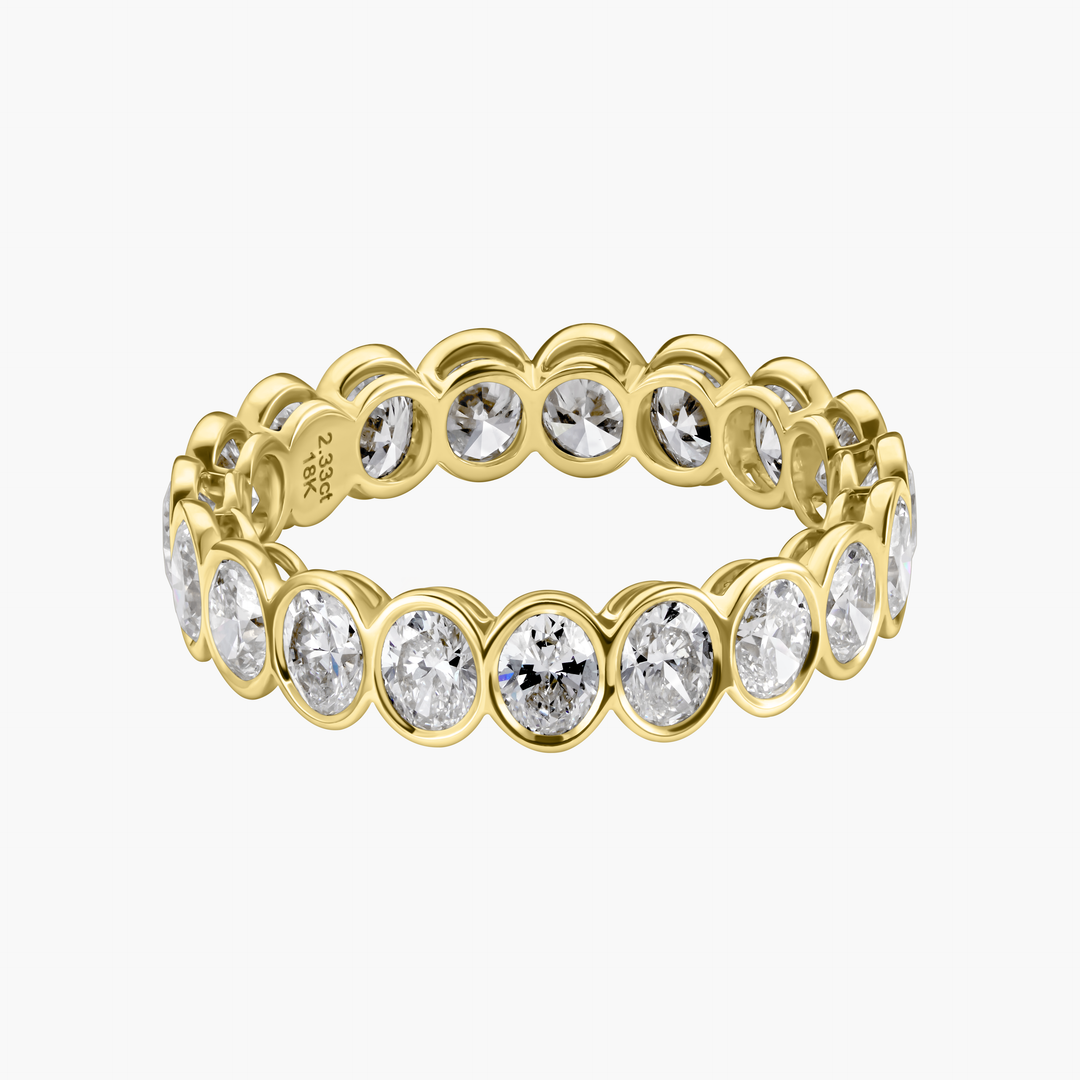 Oval Diamond Bezel Eternity Band