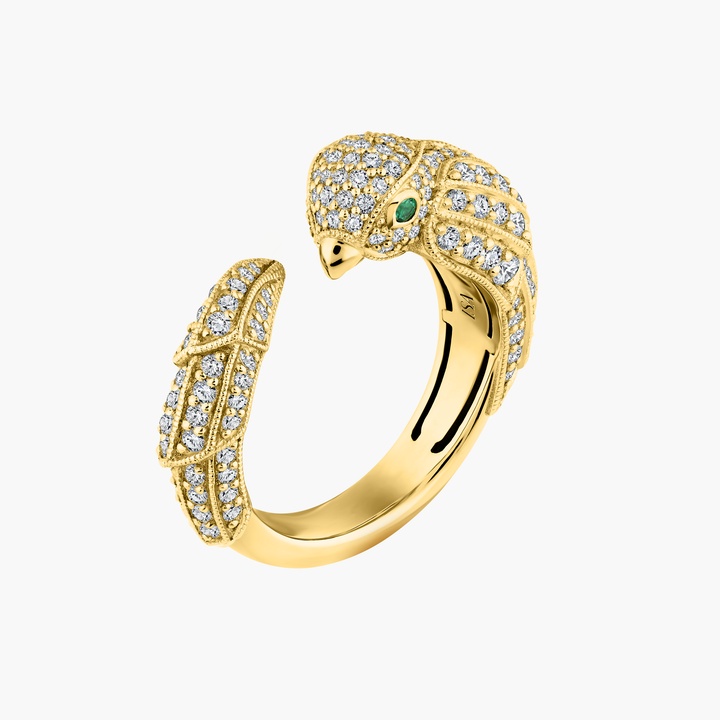 Pave Diamond Parrot Ring