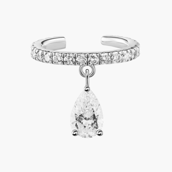 Pear Drop Diamond Ear Cuff