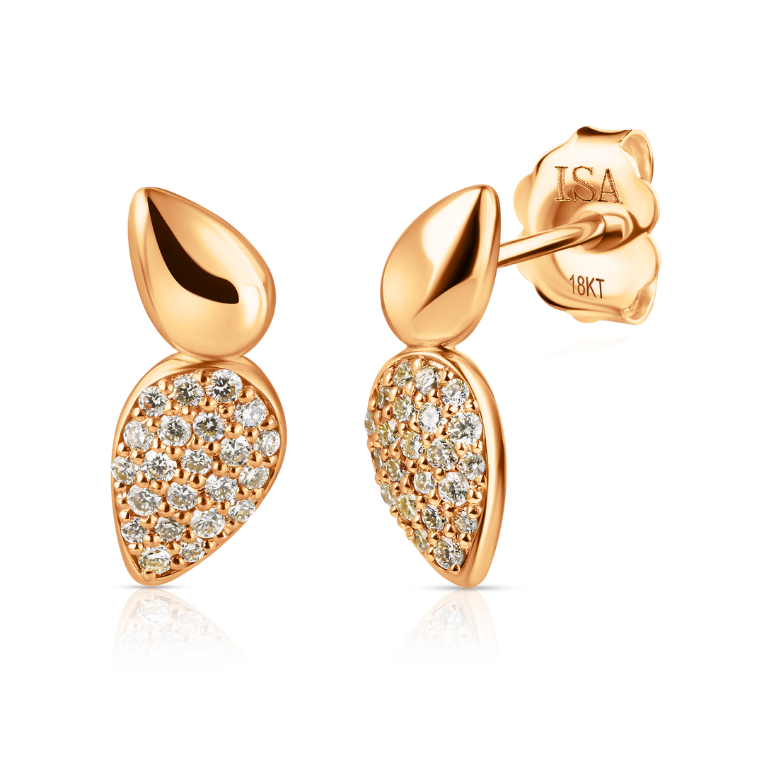 Point Drop Diamond Pave Studs