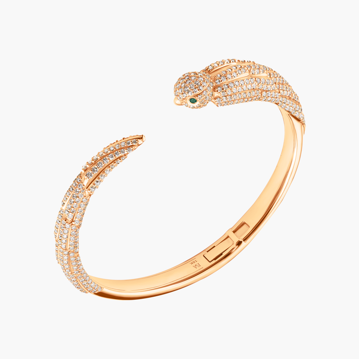 Parrot Pave Bracelet Cuff
