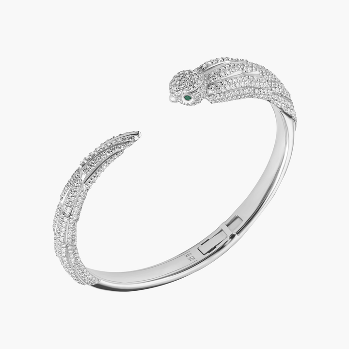 Parrot Pave Bracelet Cuff