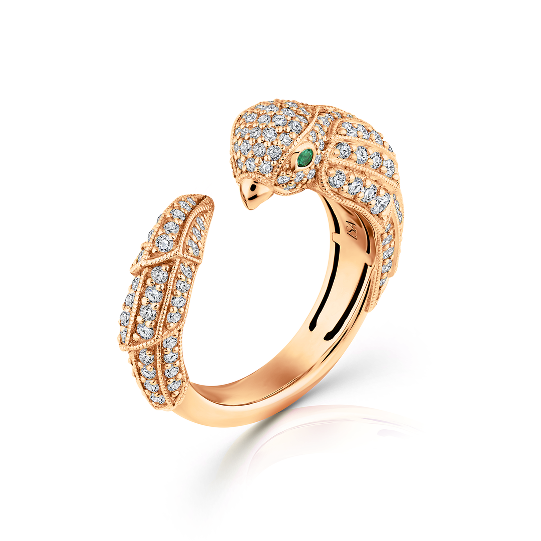 Pave Diamond Parrot Ring