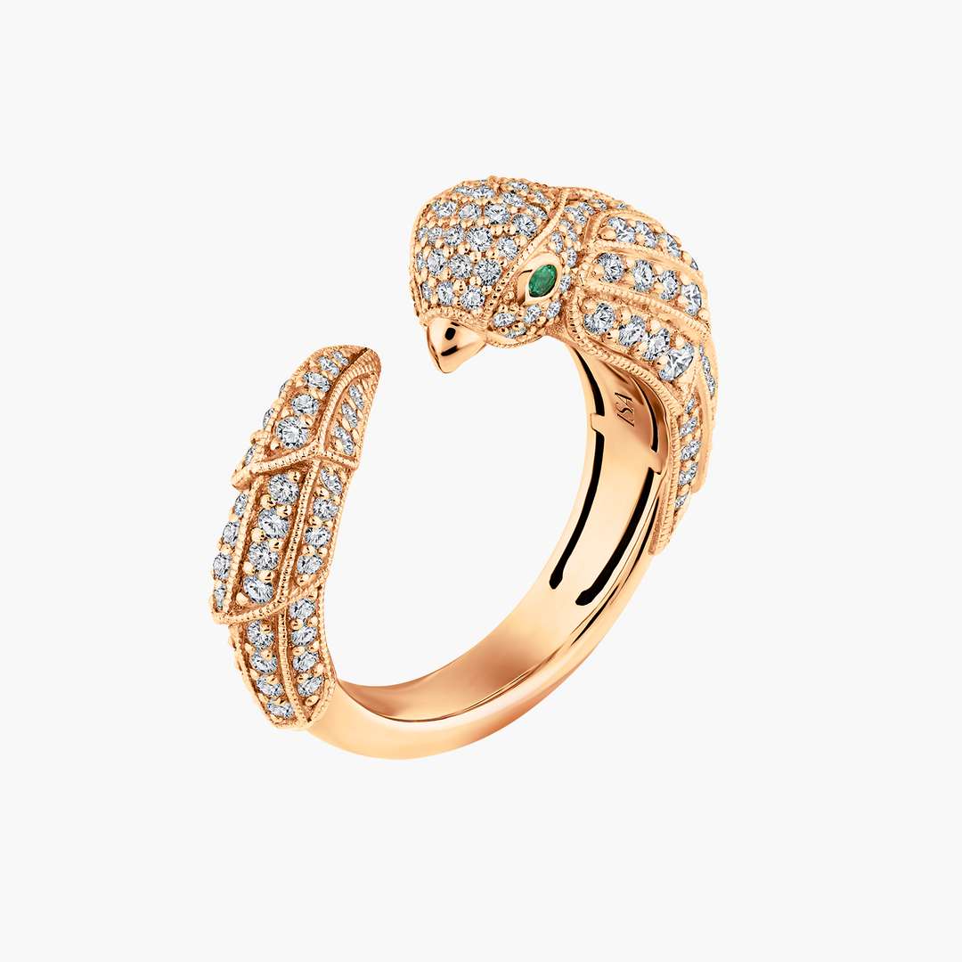 Pave Diamond Parrot Ring