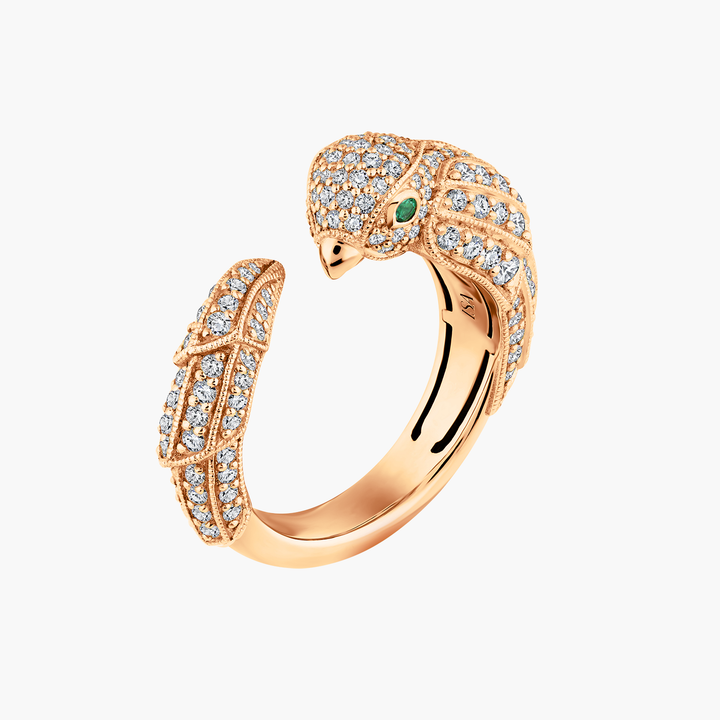Pave Diamond Parrot Ring