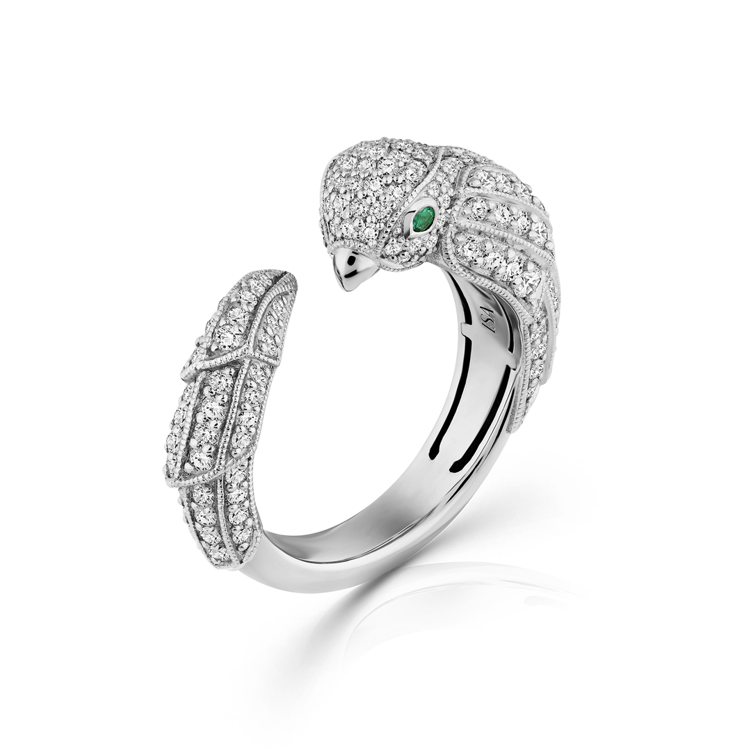 Pave Diamond Parrot Ring